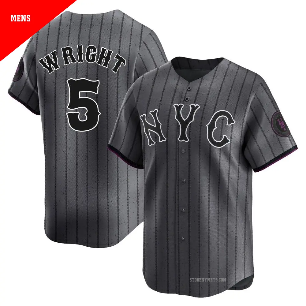 Men's #5 David Wright New York Mets Black Limited Alternate