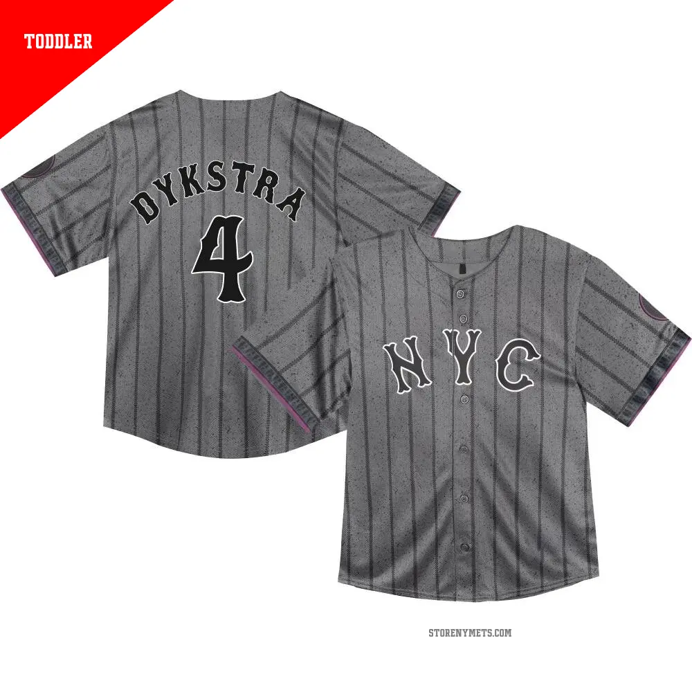Toddler ＃4 Lenny Dykstra New York Mets Limited Graphite 2024 City Connect Jersey