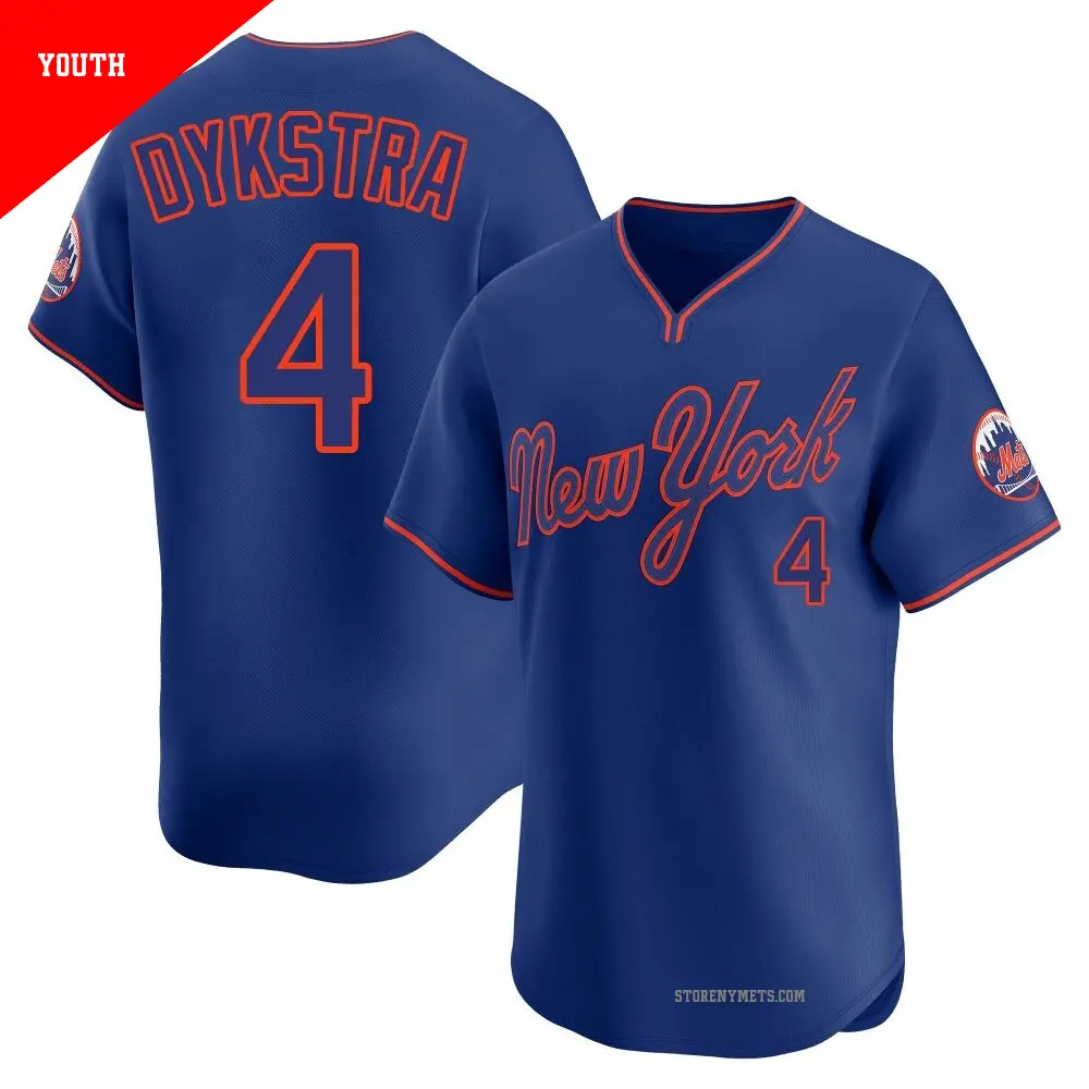 Youth ＃4 Lenny Dykstra New York Mets Royal Limited Alternate 2 Jersey
